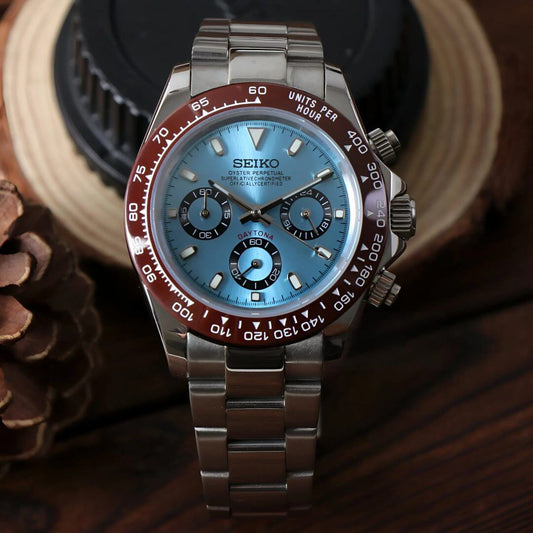 SeikoMod Daytona Ice Blue II
