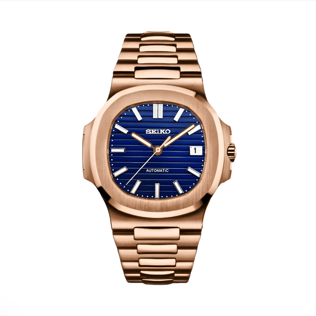 SeikoNautilus Mod Rose Gold - Blue