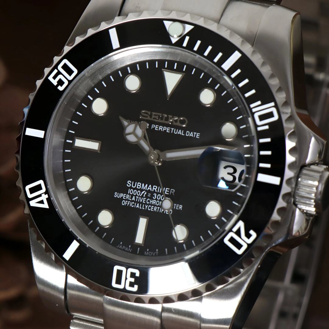 SeikoMod Submariner Black
