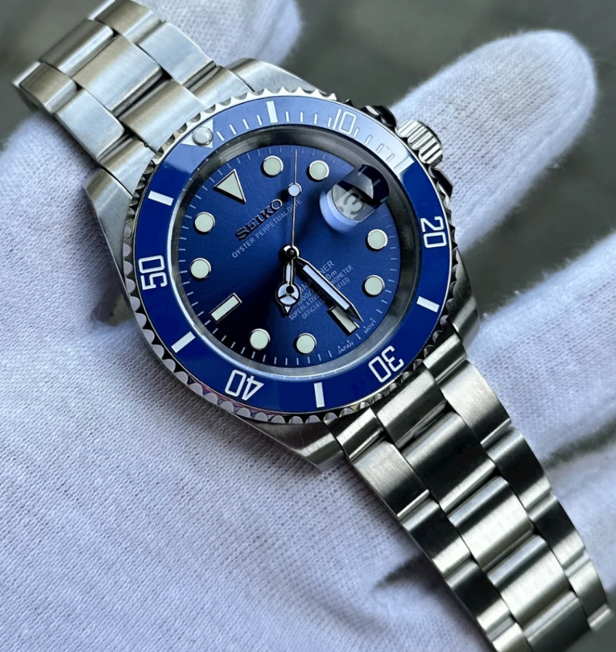 SeikoMod Submariner Blue