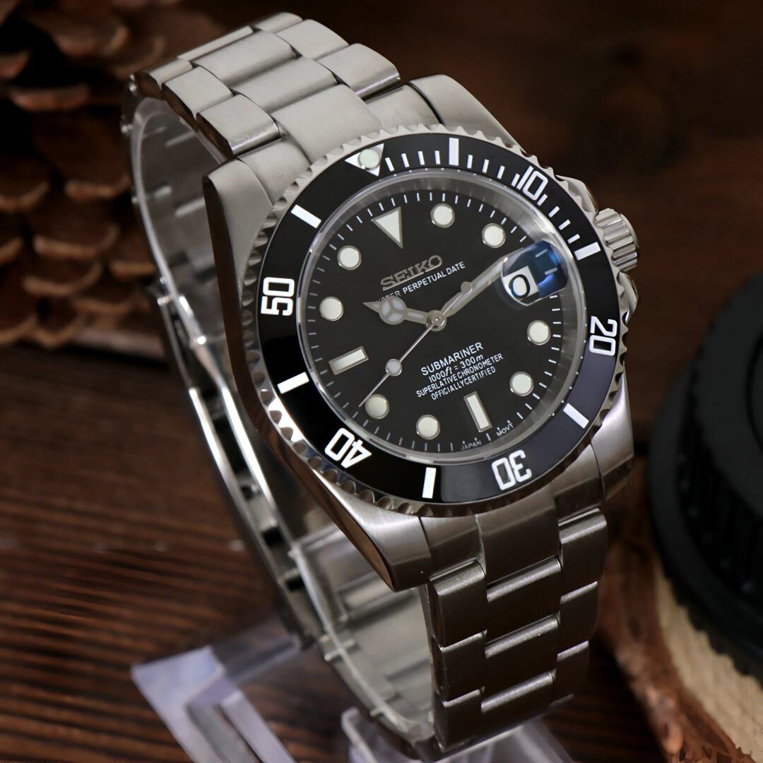 SeikoMod Submariner Black