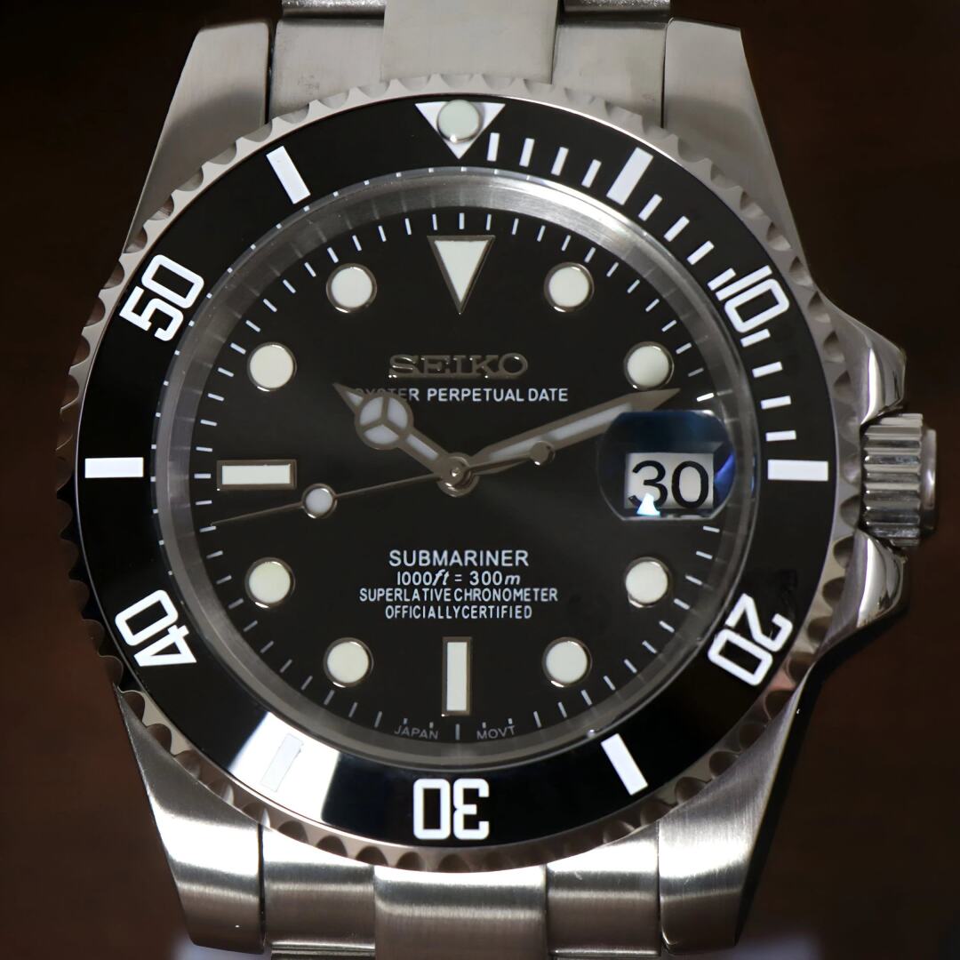 SeikoMod Submariner Black
