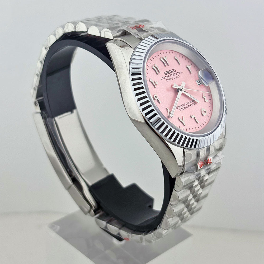 SeikoMod Datejust Arab Pink
