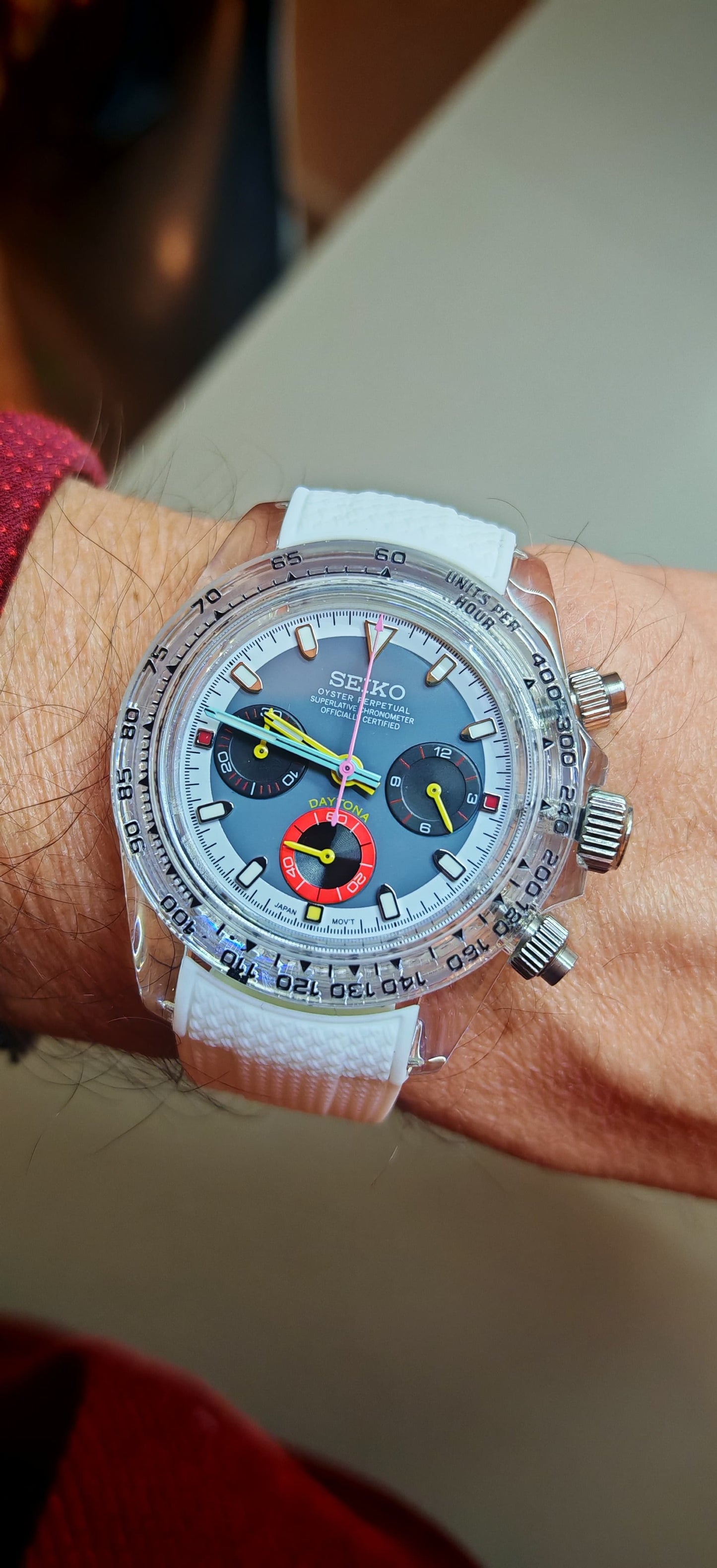 Custom watch +Grey Bracelet