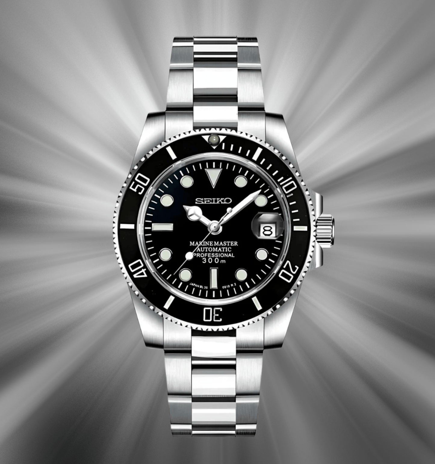 SeikoMod Submariner Black